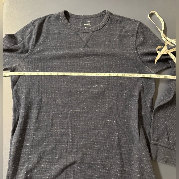 Navy Blue Men's Long Sleeve Henley Sonoma Cotton Blend Size XL - Picture 6 of 8